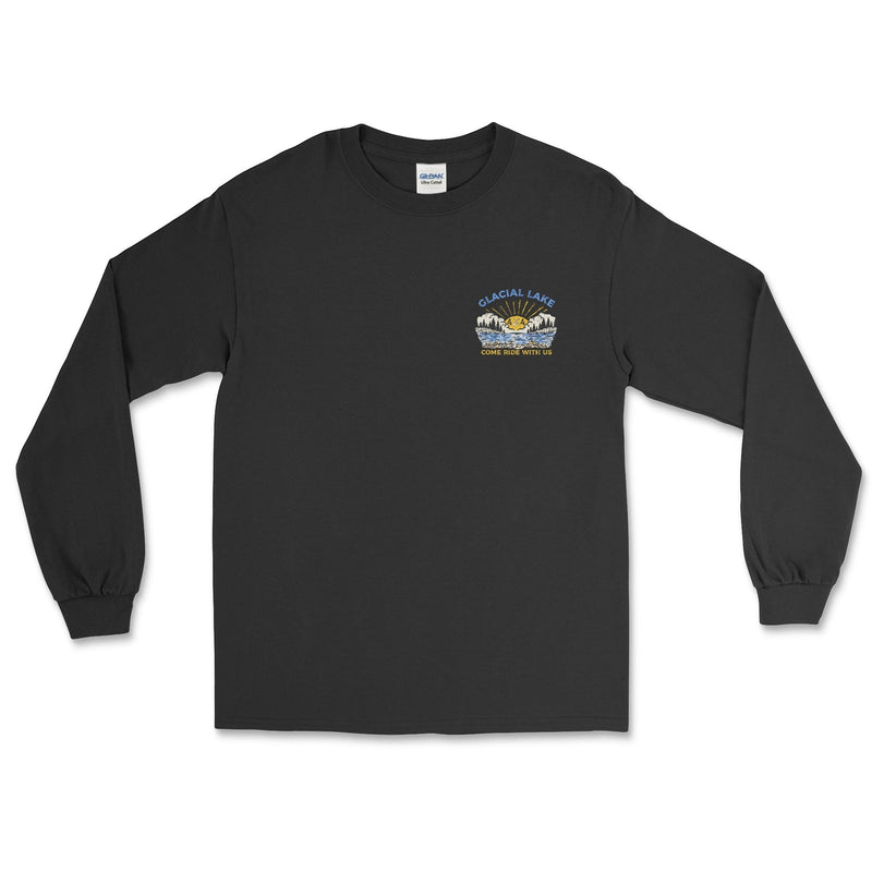 Glacial Lake Long - Sleeve Black 4 x 4 Tee - Goats Trail