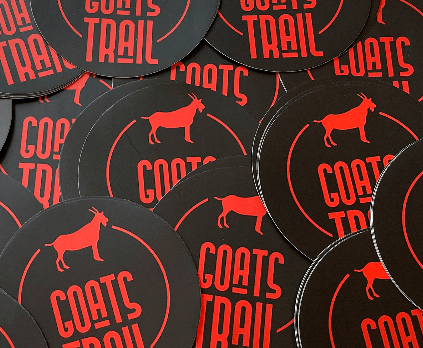 Goats Trail Red Holographic Sticker - Goats Trail