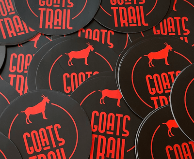 Goats Trail Red Holographic Sticker - Goats Trail