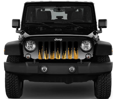 Gold Christmas Tree Festive Grille Insert for Jeep - Goats Trail Off-Road Apparel Company