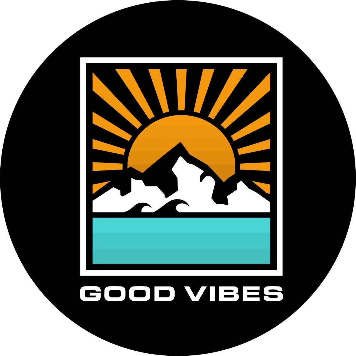 Good Vibes Colorful Spare Tire Cover - Goats Trail Off-Road Apparel Company