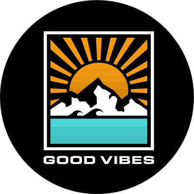 Good Vibes Colorful Spare Tire Cover - Goats Trail Off-Road Apparel Company