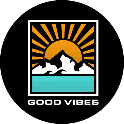 Good Vibes Colorful Spare Tire Cover Cover without back up camera / 