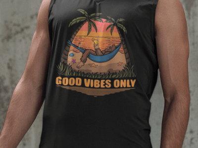 Good Vibes Only Men's Muscle Tank - Goats Trail