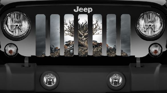 Halloween Spooky Jeep Grille Insert - Goats Trail