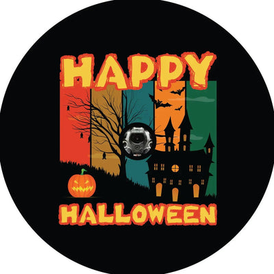 Happy Halloween Spare Tire Cover - Goats Trail