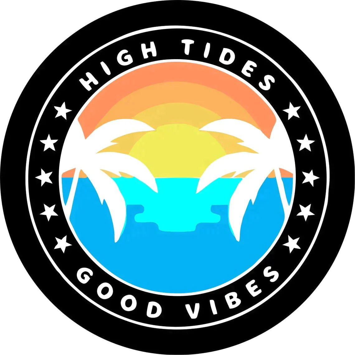 High Tides Good Vibes Spare Tire Cover - Goats Trail