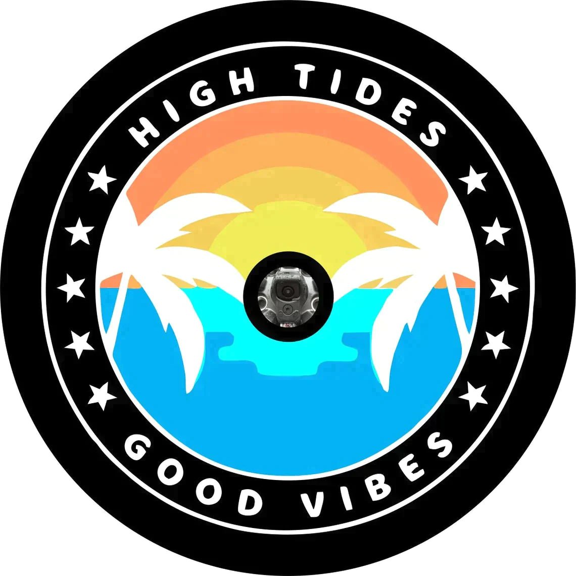 High Tides Good Vibes Spare Tire Cover - Goats Trail