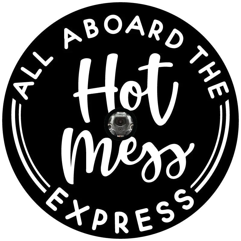 Hot Mess Express Funny Tire Cover - Jeep, Wrangler, JL, JK, Bronco, RV - Goats Trail
