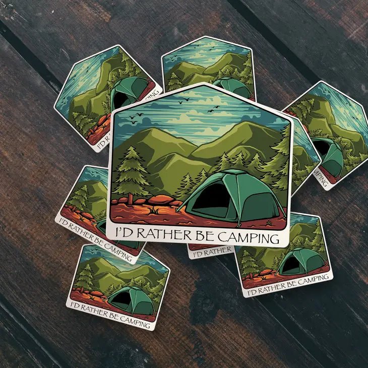 I'd Rather Be Camping / Nature Sticker - Goats Trail Off-Road Apparel Company