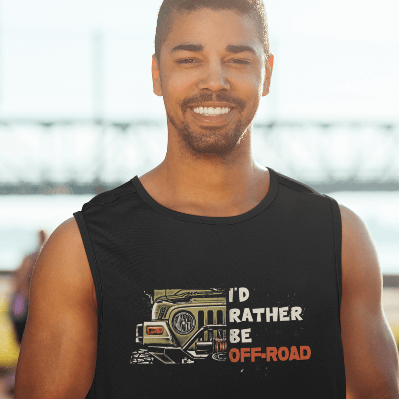 I'd Rather Be Off Road Men's Muscle Tank Top - Goats Trail