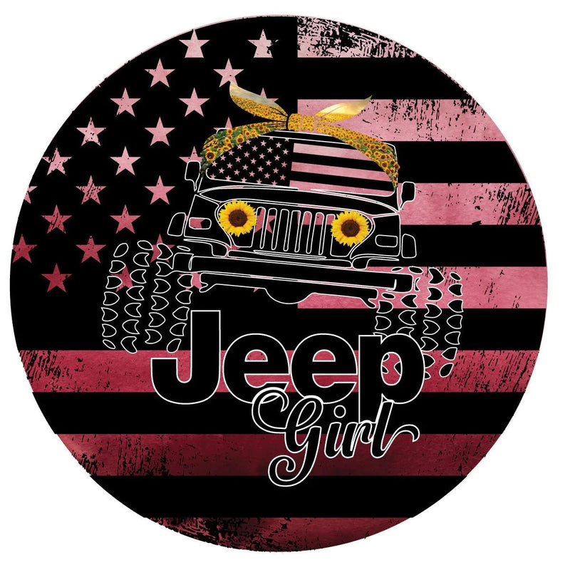 Jeep Girl Sunflower Spare Tire Cover - Goats Trail