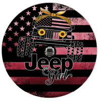 Jeep Girl Sunflower Spare Tire Cover - Goats Trail