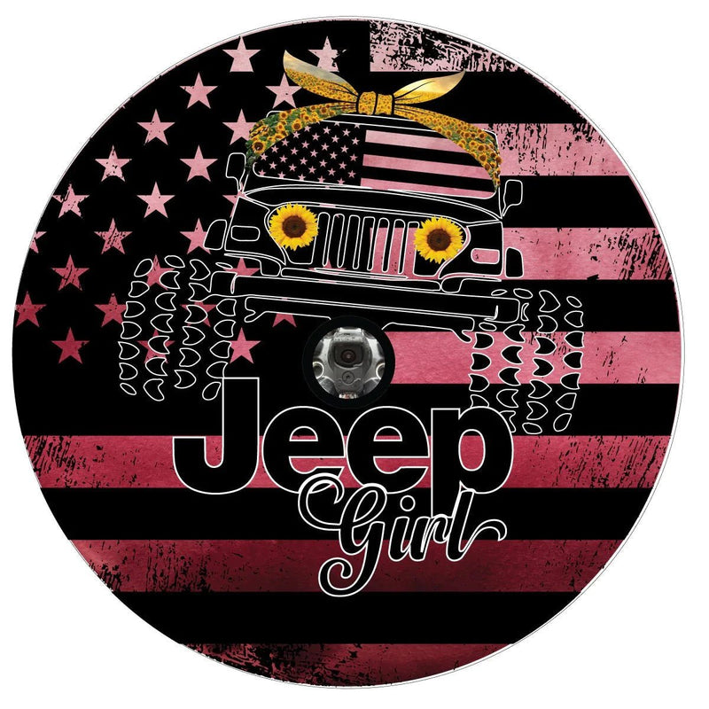Jeep Girl Sunflower Spare Tire Cover - Goats Trail