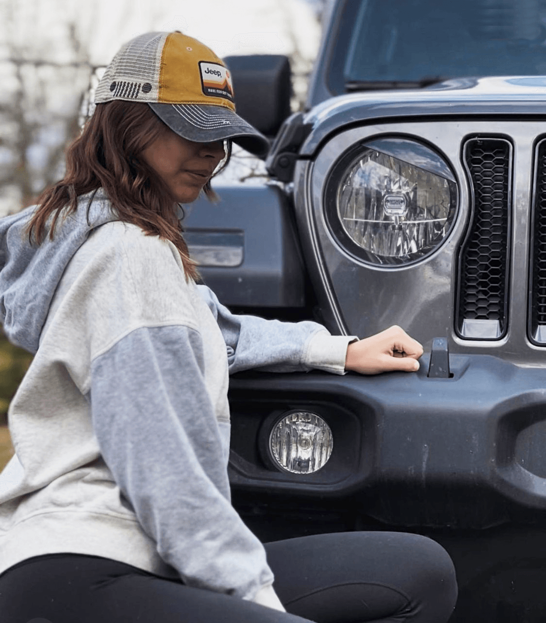 Jeep Have Fun Out Trucker Hat - Goats Trail
