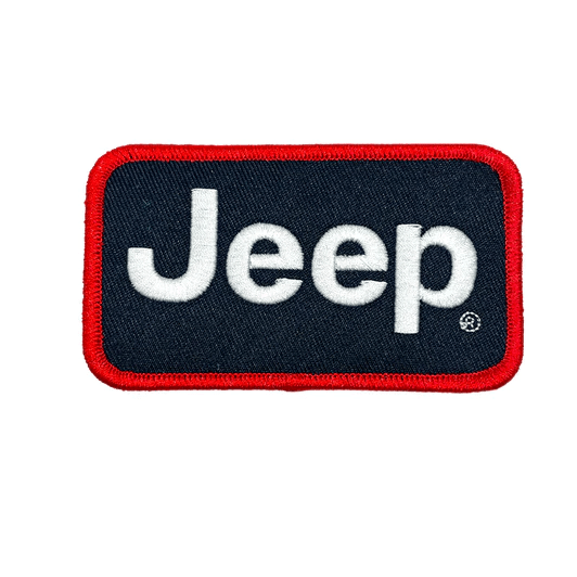 Jeep Licensed Patch-Heat Seal Backing Navy/Red Patch
