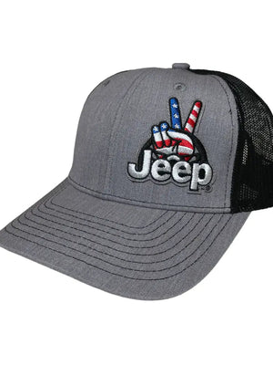 Jeep Wave USA Patch - Heather Grey/Black - Goats Trail