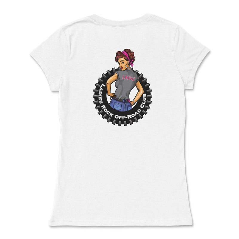 Ladies Rock Off - Road Club Slim Fit V - Neck Tee - Goats Trail