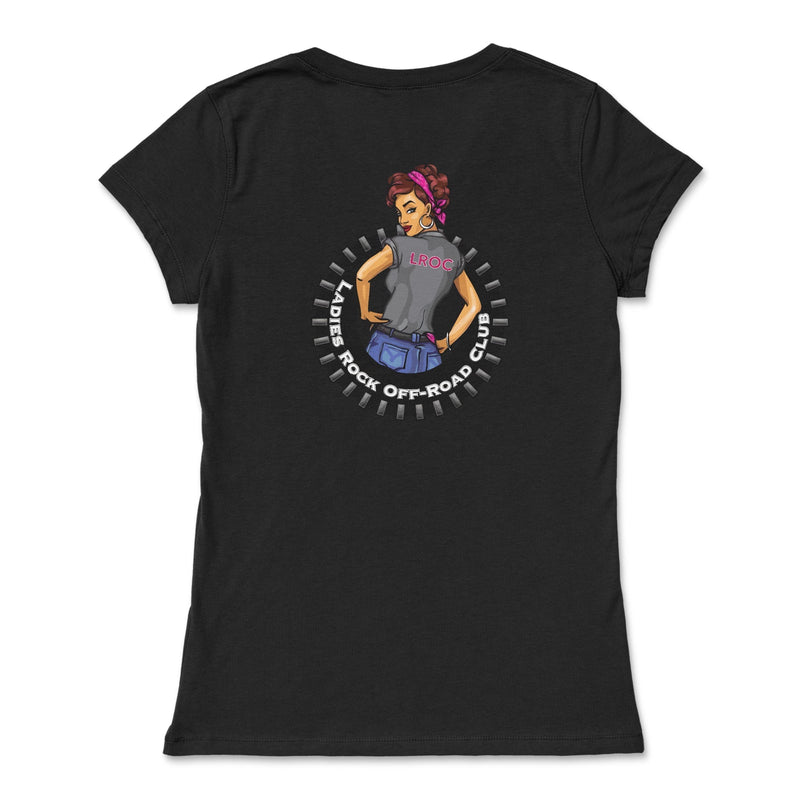 Ladies Rock Off - Road Club Slim Fit V - Neck Tee - Goats Trail