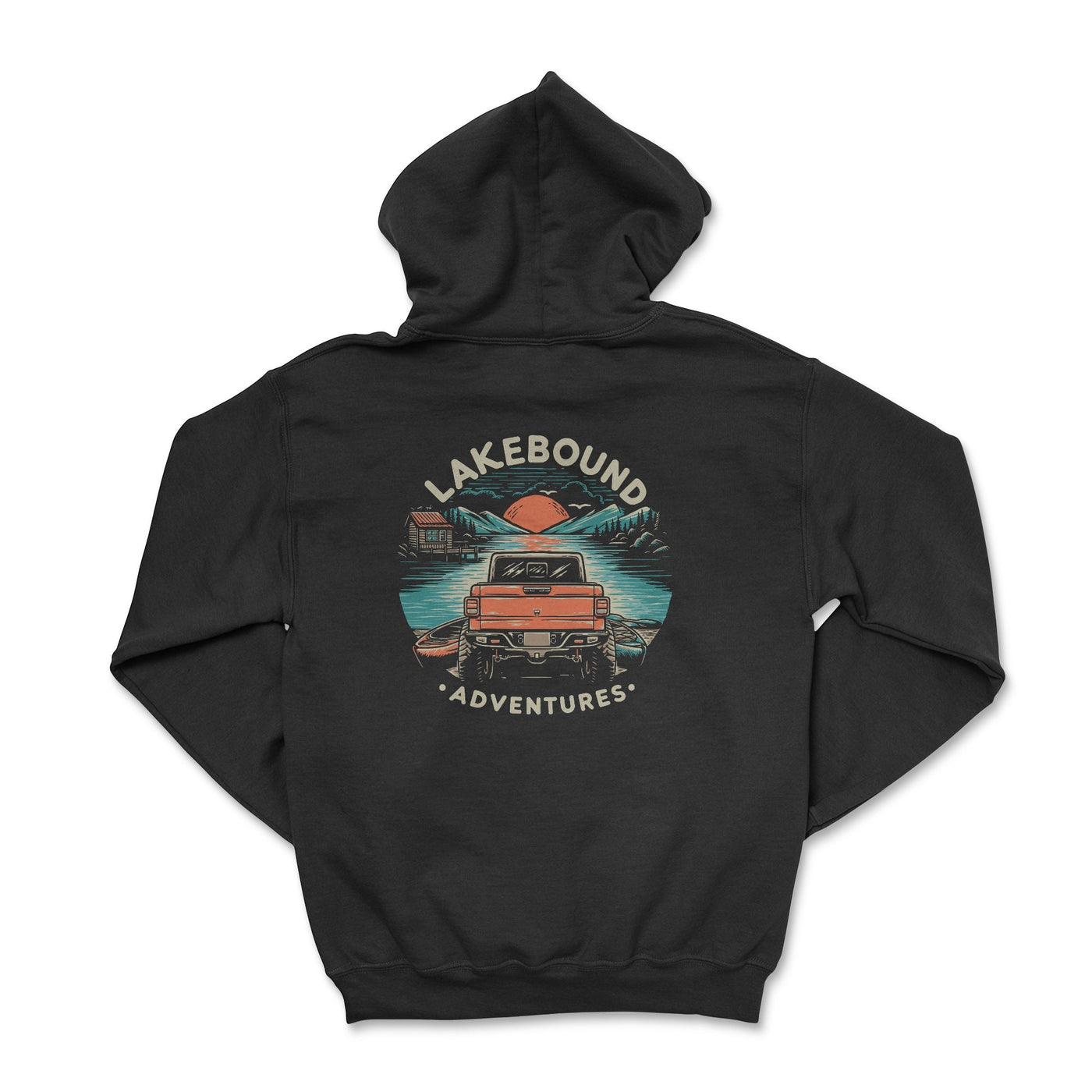 Lake Bound Nature 4 x 4 Hoodie Black / Small Hooded Sweatshirt