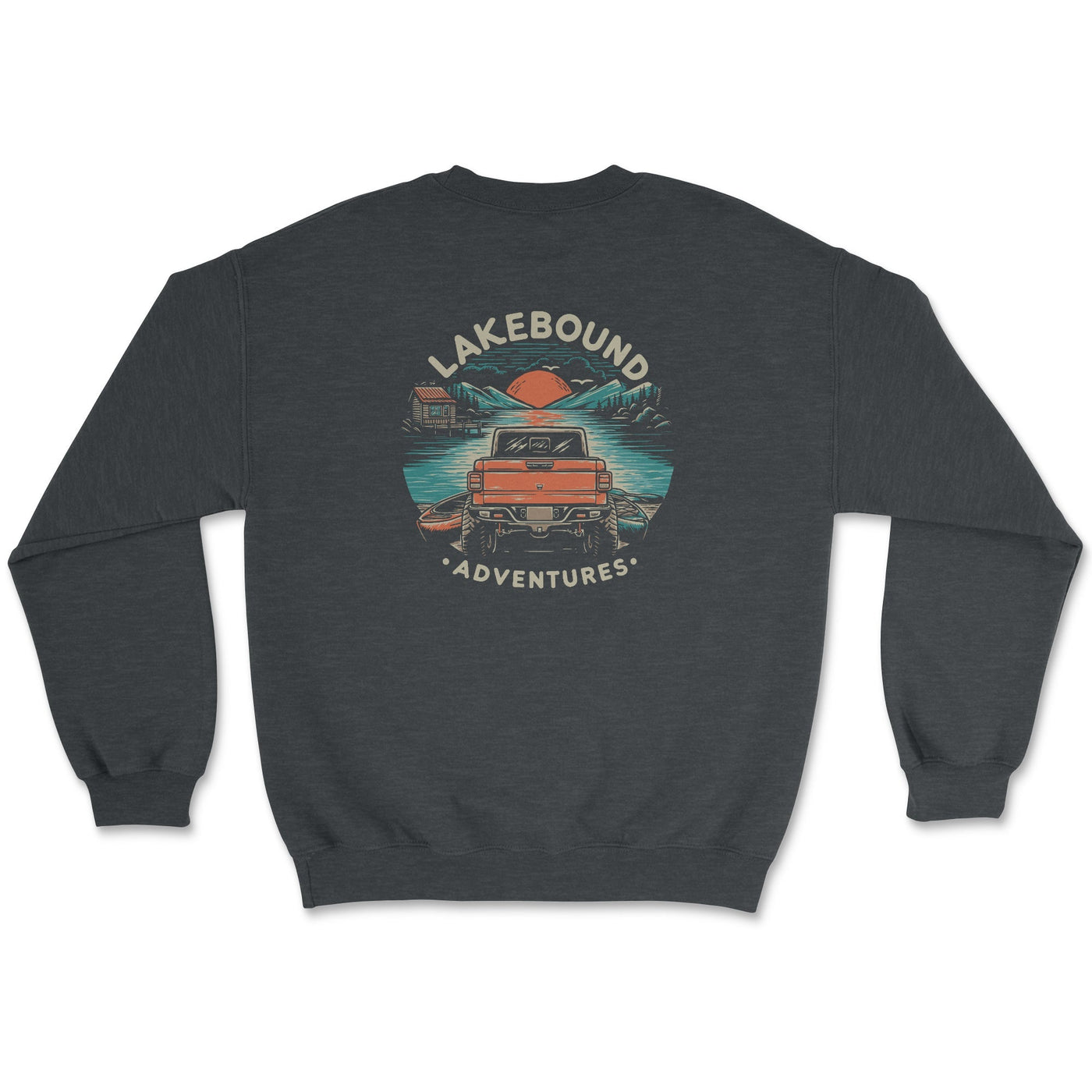 Lakebound Adventures Crewneck Sweatshirt Dark Heather / Small Crewneck Sweatshirt