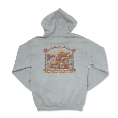 Lakefront Wrangler Wanderlust Hoodie Heather Sport Grey / Small Hooded Sweatshirt