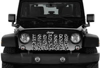 Leopard Animal Print Grey and Black Grille Insert - Goats Trail