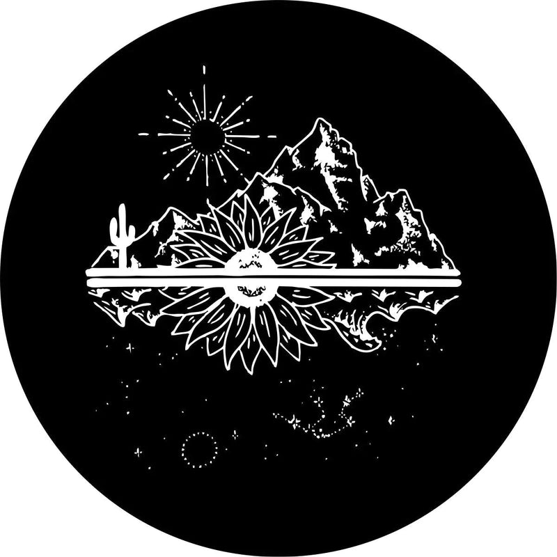 Majestic Lake Mountain Spare Tire Cover - Goats Trail