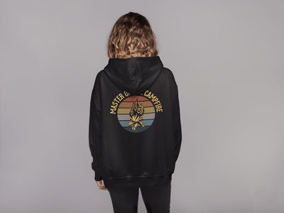 Master of the Campfire Black Zip-Up Hoodie - Goats Trail
