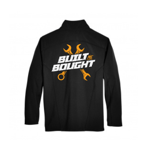 Men's Tall Fleece Soft Shell Jacket-Built Not Bought LT / Black Men's Big and Tall Jacket