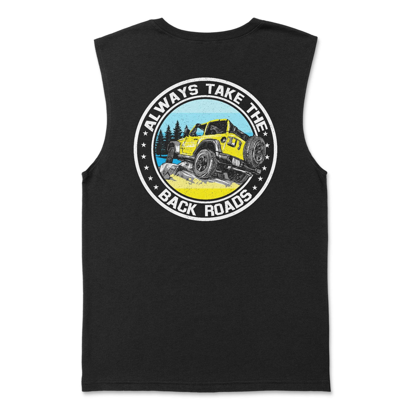 Men's Always Take the Back Road Muscle Tee - Goats Trail