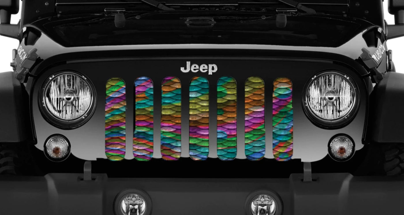Mermaid Ombre Scale Grille Insert Jeep Grille Insert