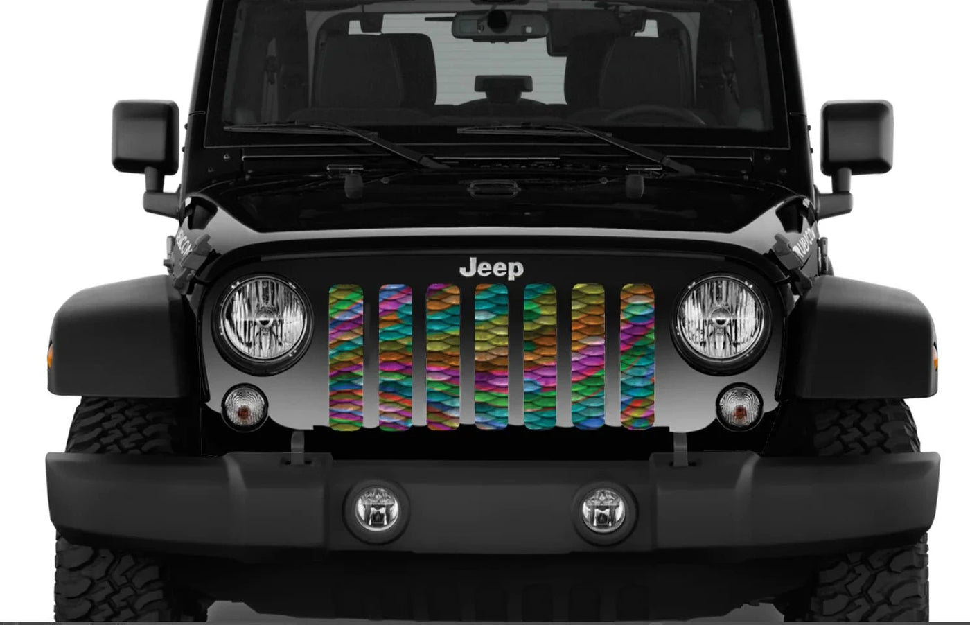 Mermaid Ombre Scale Grille Insert Jeep Grille Insert