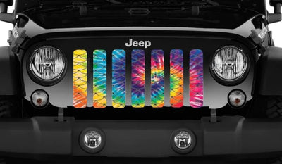 Mermaid Scales Tye-Dye Grille Insert Jeep Grille Inserts
