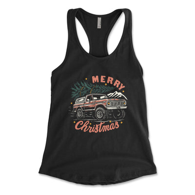 Merry Christmas Women's Ford Bronco Tank Top - Goats Trail Off-Road Apparel Company