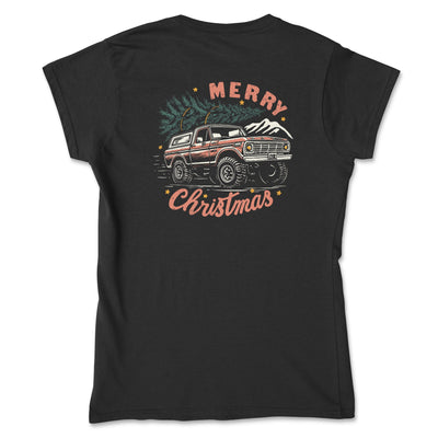 Merry Christmas Women's Ford Graphic Shirt - Goats Trail Off-Road Apparel Company