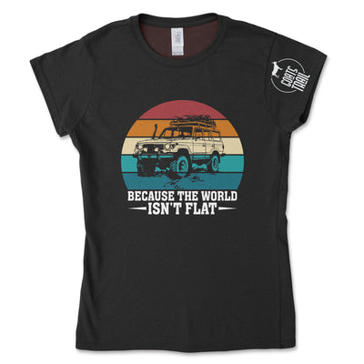 Off-Road Because the World Isn't Flat Womens Tee - Goats Trail