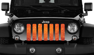 Orange Sparkle Jeep Grille Insert - Goats Trail Off-Road Apparel Company