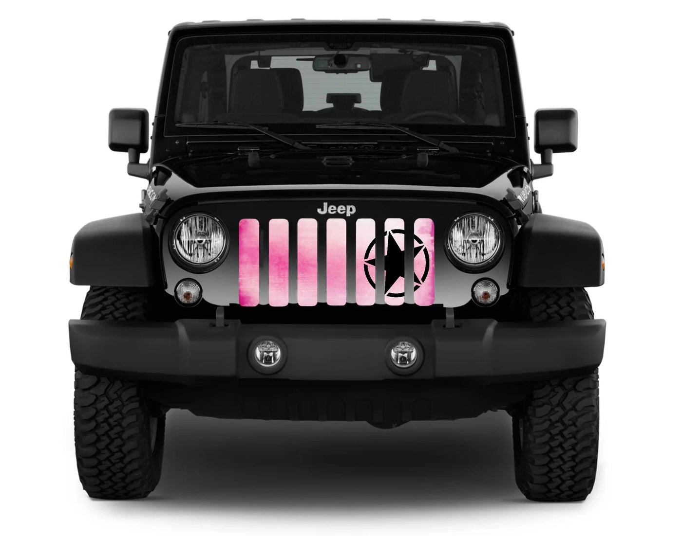 Oscar Mike Pink Ombre Grille Insert Jeep Grille Insert