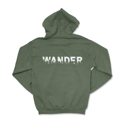 Overlanding Wander Hoodie-Go Explore the Outdoors! Military Green / Small Hooded Sweatshirt