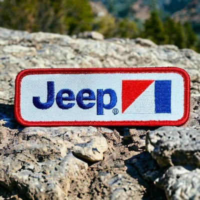 Patch - Jeep® 1970-1987 Flag Logo - Goats Trail Off-Road Apparel Company