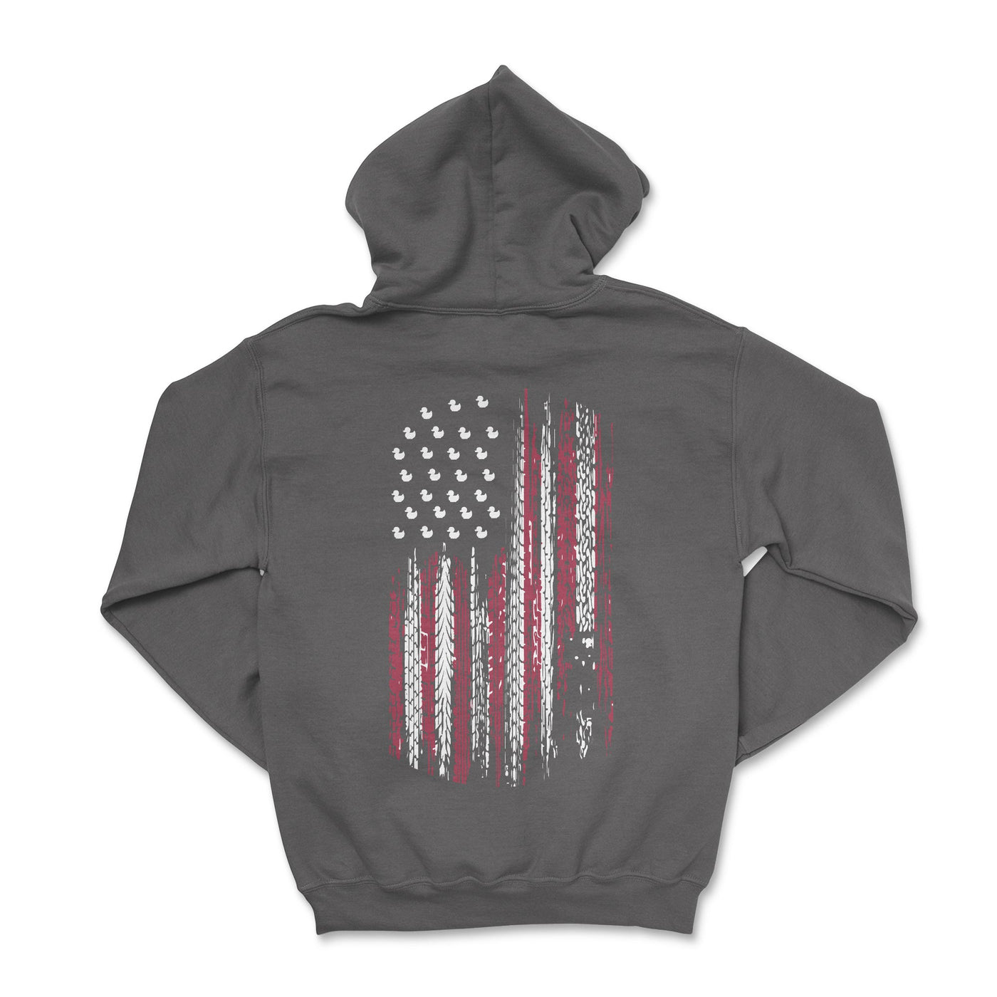Patriotic American Flag Hoodie-Duck Themed - Goats Trail Off-Road Apparel Company
