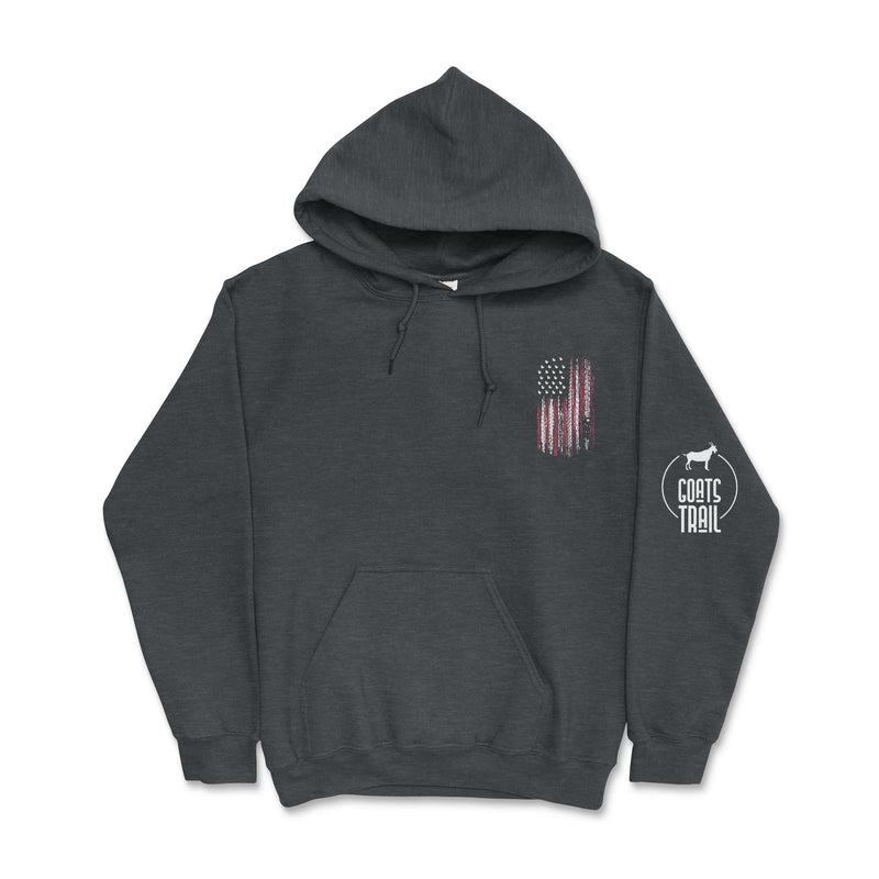 Patriotic American Flag Hoodie - Duck Themed - Goats Trail