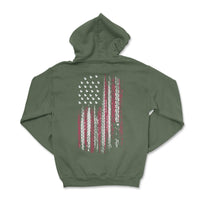 Patriotic American Flag Hoodie - Duck Themed - Goats Trail