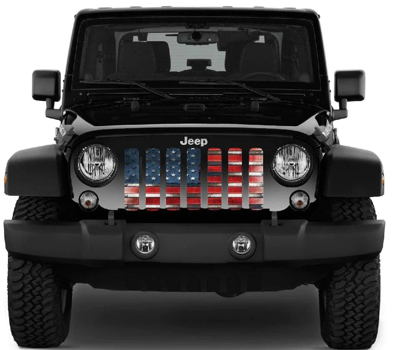 Patriotic American Flag Stars and Stripes Grille Insert - Goats Trail