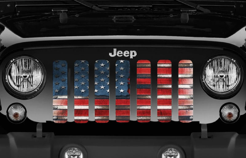 Patriotic American Flag Stars and Stripes Grille Insert - Goats Trail