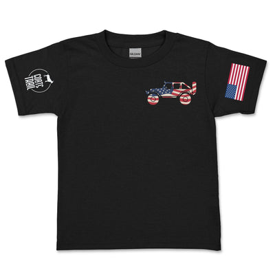 Patriotic Jeep Youth Tee - Goats Trail