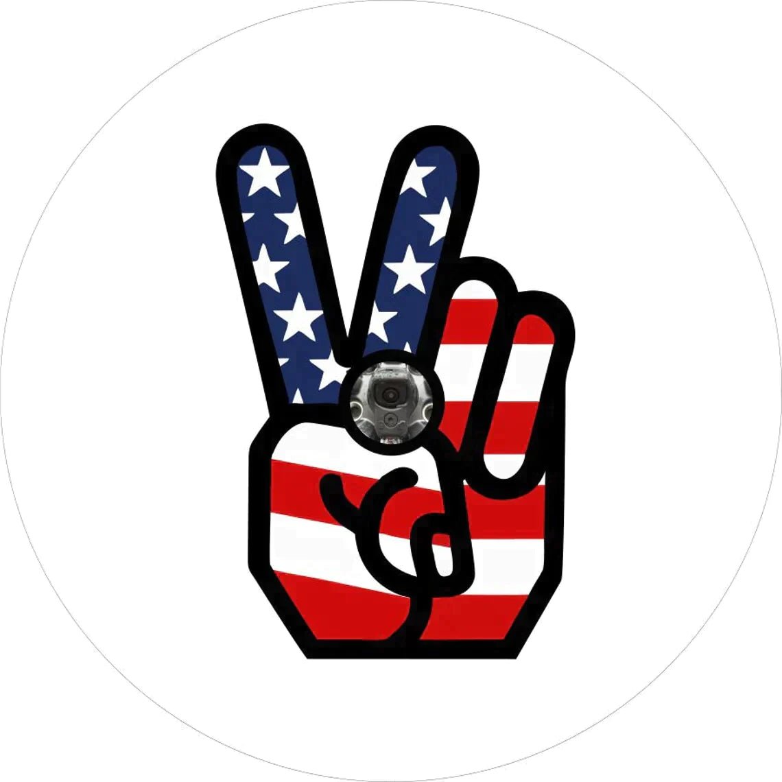 Patriotic Wave Spare Tire Cover - Goats Trail
