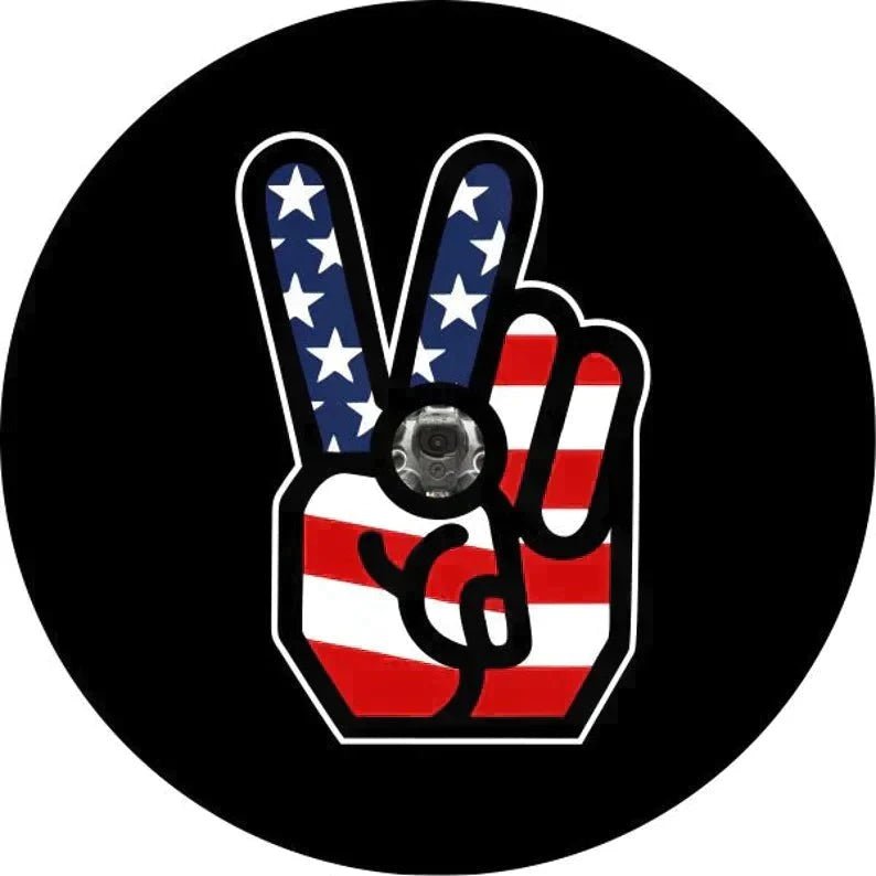 Patriotic Wave Spare Tire Cover - Goats Trail
