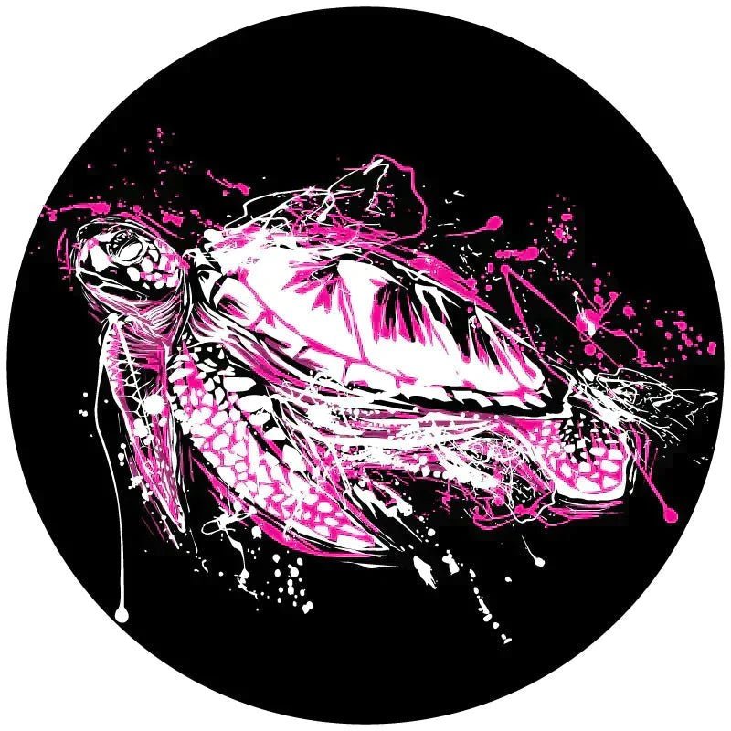 Pink Turtle Spare Tire Cover - Goats Trail